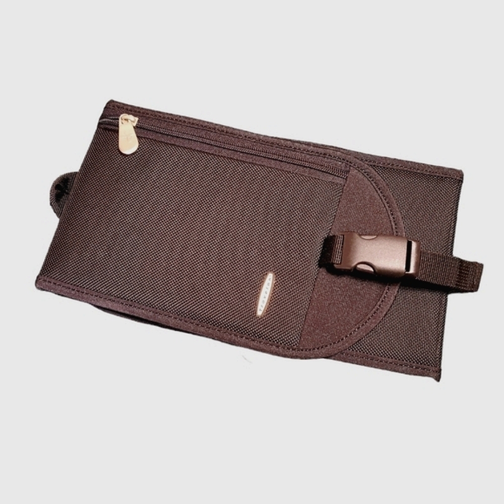 Travelon Neck Tie Traveling Case Black Padded Travel Case Heavy Canvas Vintage